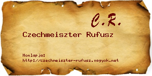 Czechmeiszter Rufusz névjegykártya
